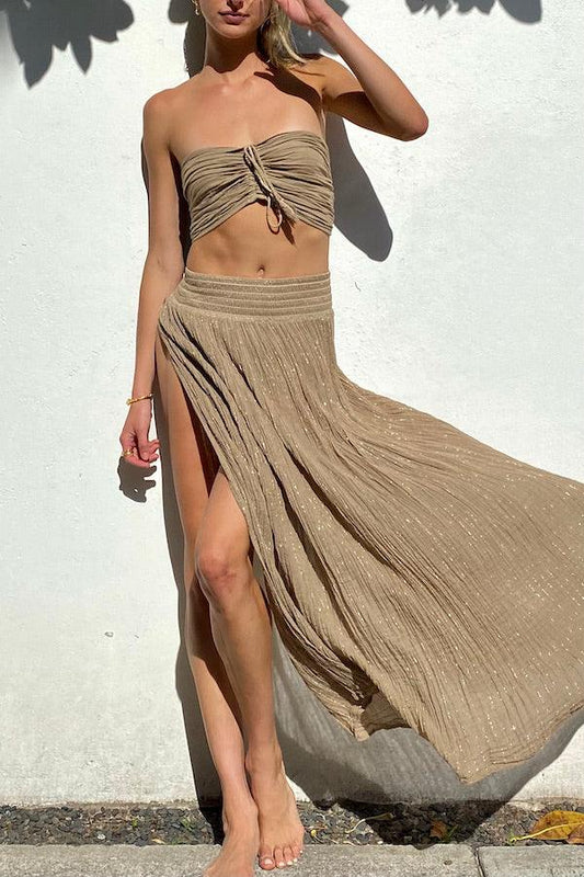 Calypso Skirt Tobacco/Gold - D'Artemide