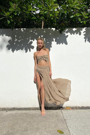 Calypso Skirt Tobacco/Gold - D'Artemide