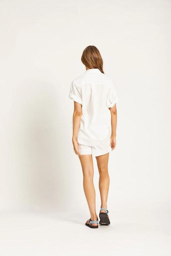 The Chiara Short Sleeve Shirt White - LMND