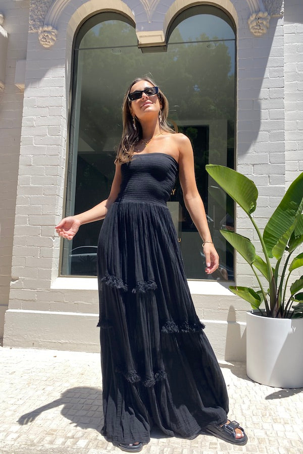 maxi dresses teens Melita Dress Black — Maxi Dresses