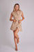 Odd Muse | Ultimate Muse Sleeveless Dress With Additional Belts Camel | Girls With Gems