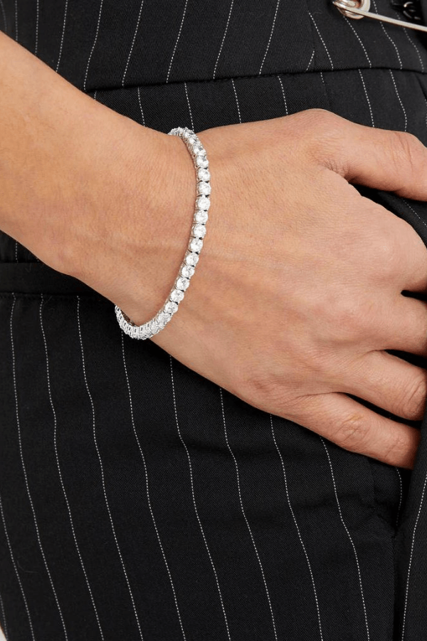 The Pave' Tennis Bracelet Silver - The M Jewelers