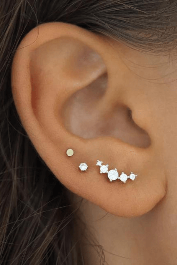 14k Gold Fly Me To The Moon Earring - By Charlotte