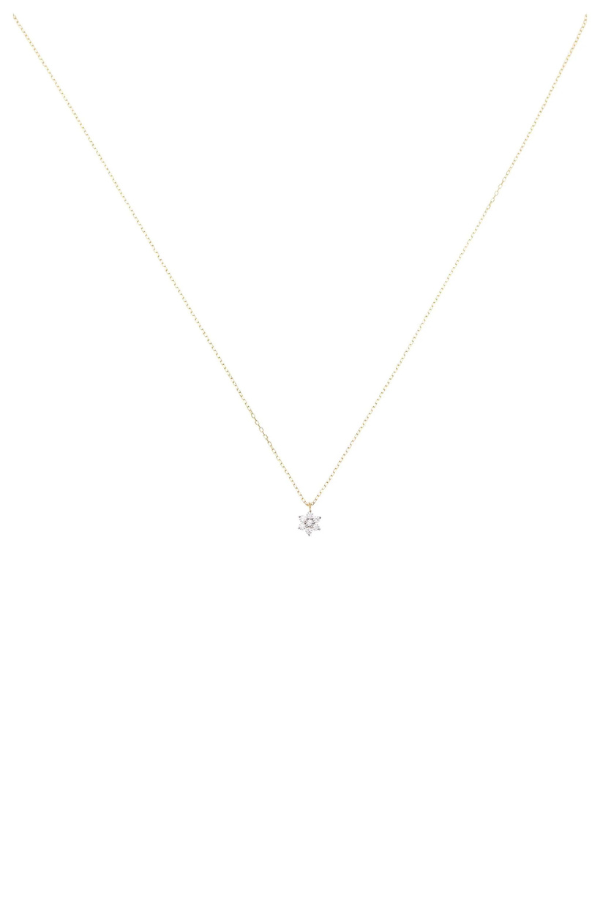 By Charlotte | 14kt Gold Crystal Lotus Flower Necklace | Girls with Gems