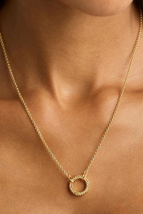 By Charlotte | Gold Intertwined Annex Link Necklace | Girls with Gems