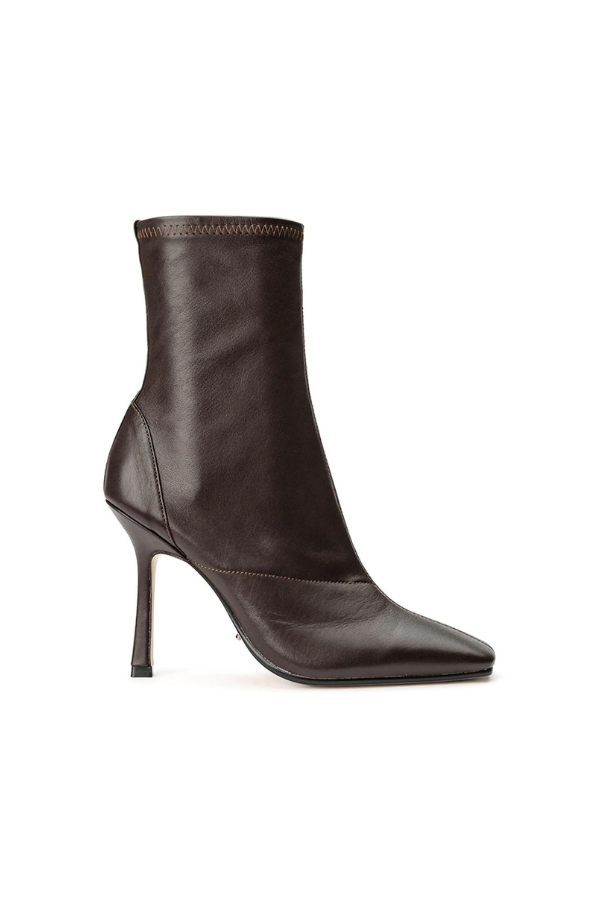Tony Bianco | Halsey Chocolate Nappa 10.5cm Ankle Boots | Girls with Gems