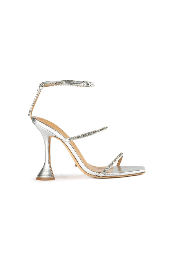 Tony Bianco | Shy Silver Nappa Metallic 10.5cm Heels | Girls with Gems