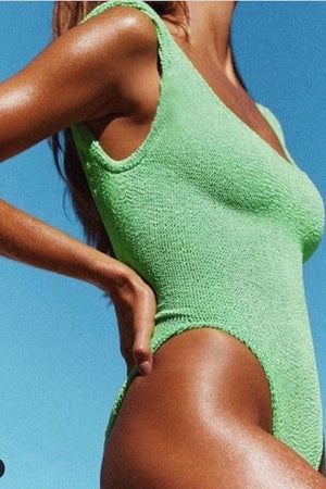 Square Neck Swim Lime - Hunza G