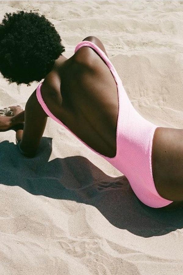 Square Neck Swim Bubblegum - Hunza G