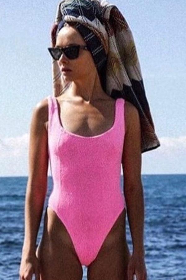 Square Neck Swim Bubblegum - Hunza G