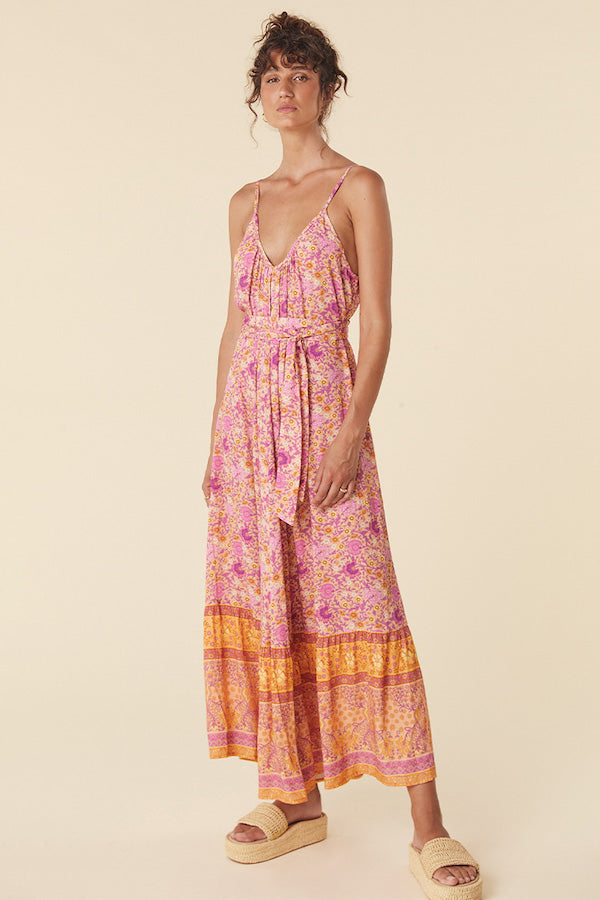 Spell | Village Strappy Maxi Dress Sunrise | Girls With Gems