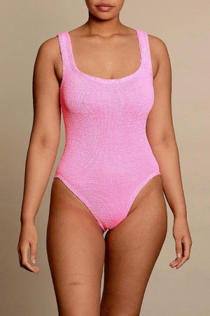 Square Neck Swim Bubblegum - Hunza G