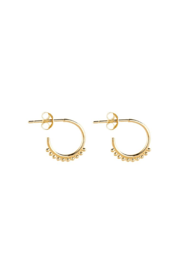 Gold Cherish Hoop Earrings - By Charlotte