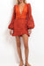 PatBo | Crochet Plunge Mini Dress Tangerine | Girls With Gems