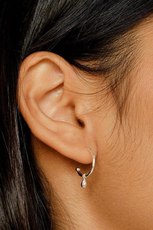 Silver Divine Grace Hoops - By Charlotte