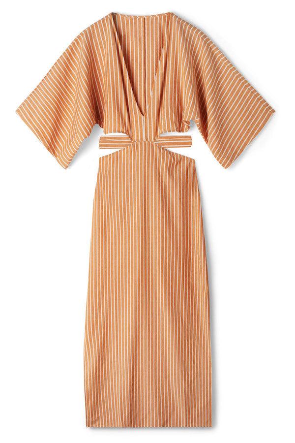 Tangerine Stripe Dress - Zulu &amp; Zephyr