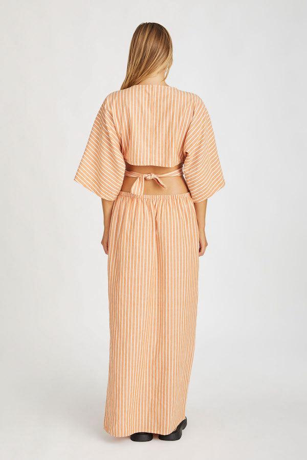 Tangerine Stripe Dress - Zulu & Zephyr