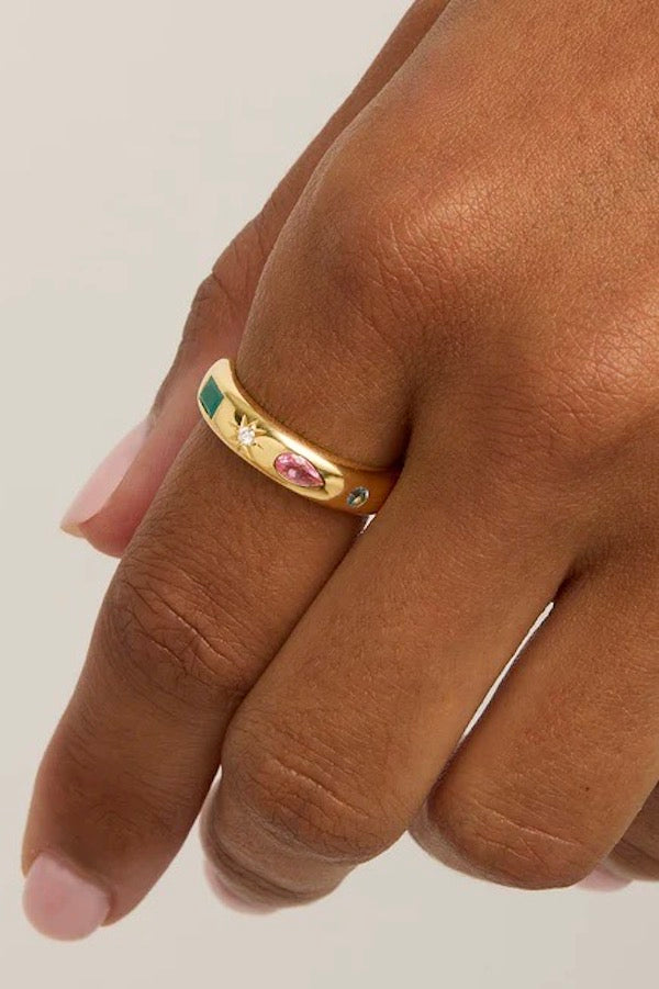 By Charlotte | Gold Connect The Universe Ring | Girls with Gems